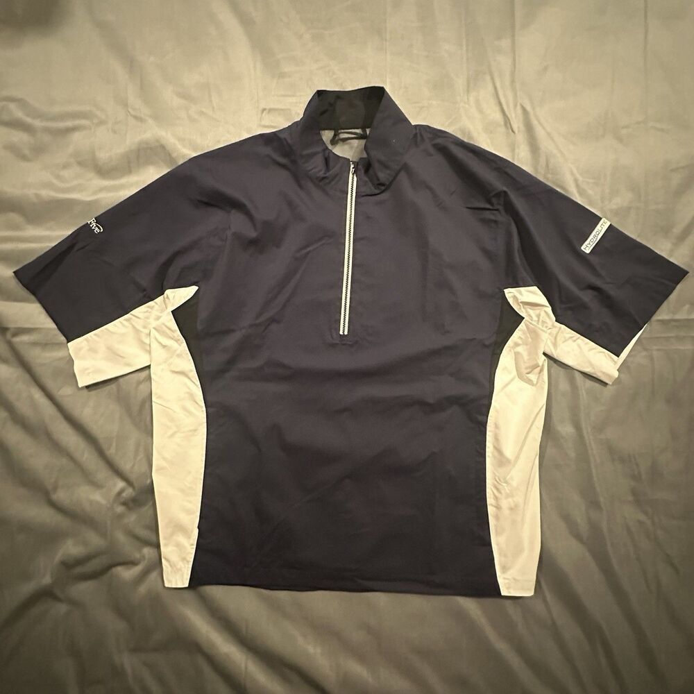 FootJoy DryJoys Shirt Mens XL HydroLite Quarter Zip Short Sleeve Golf Rain